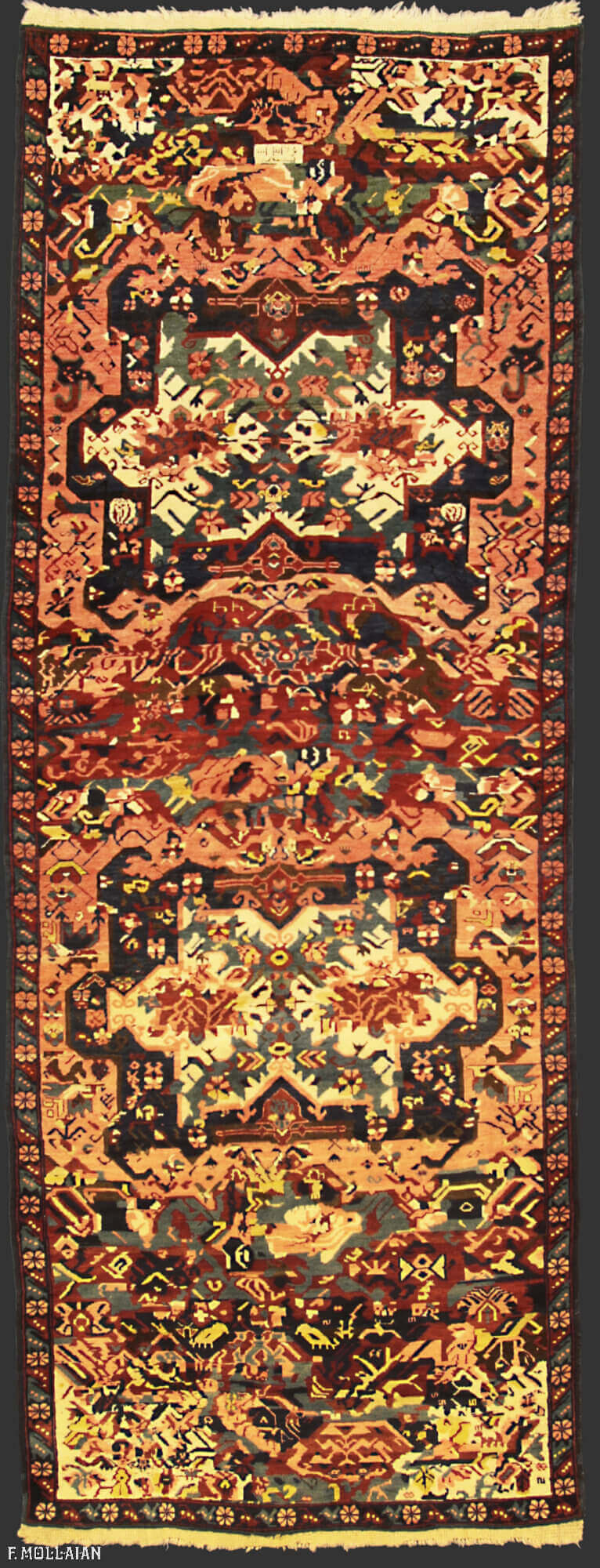 Antique Caucasian Seychour (Zeikhur) Kalleh Rug n°:60473219